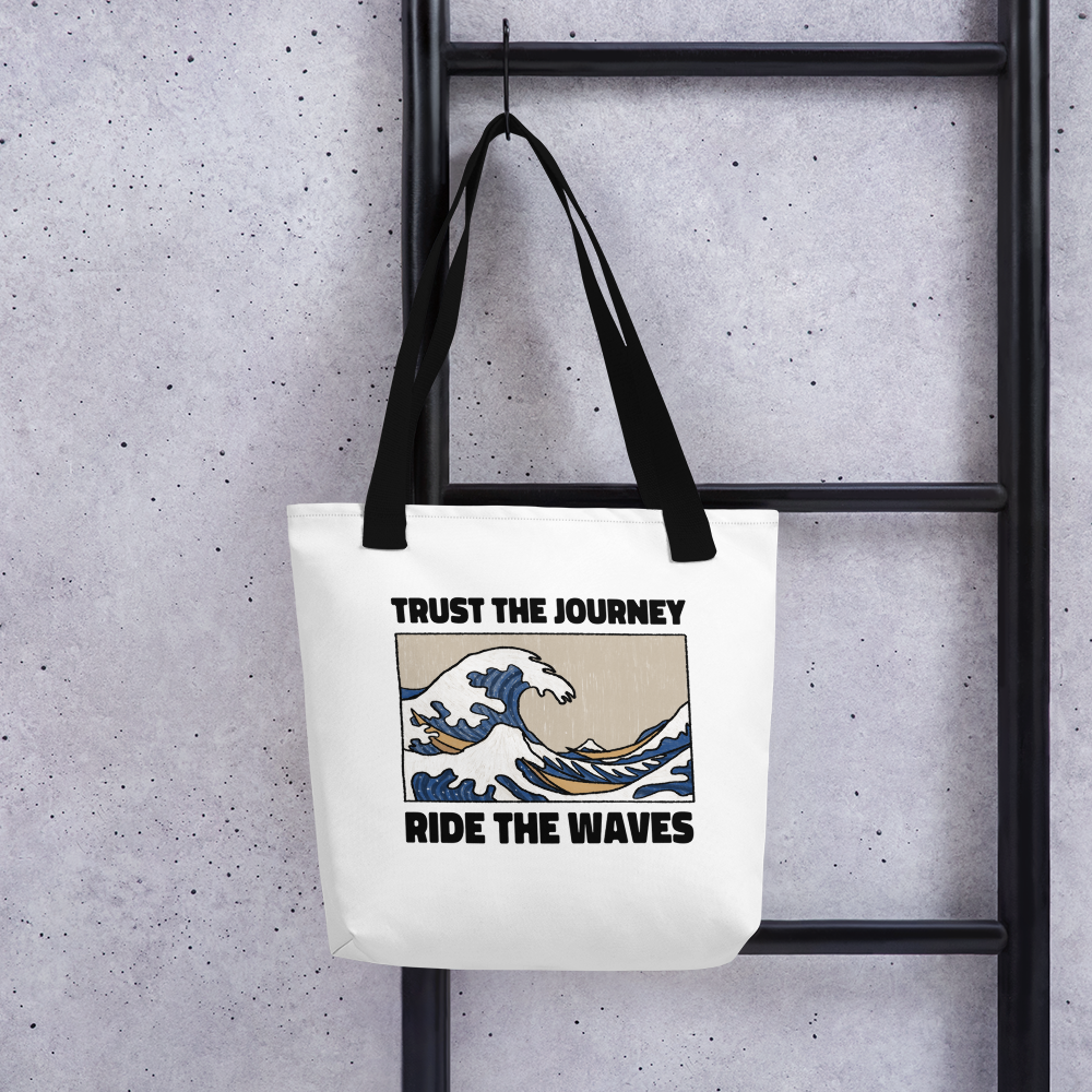 Ride the Waves tote bag