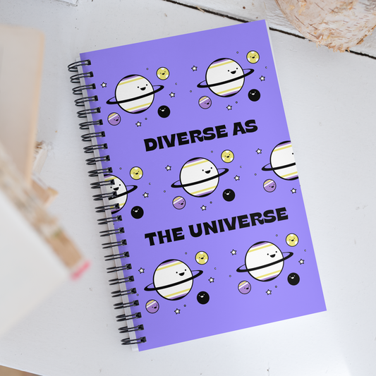 Diverse as the Universe spiral notebook