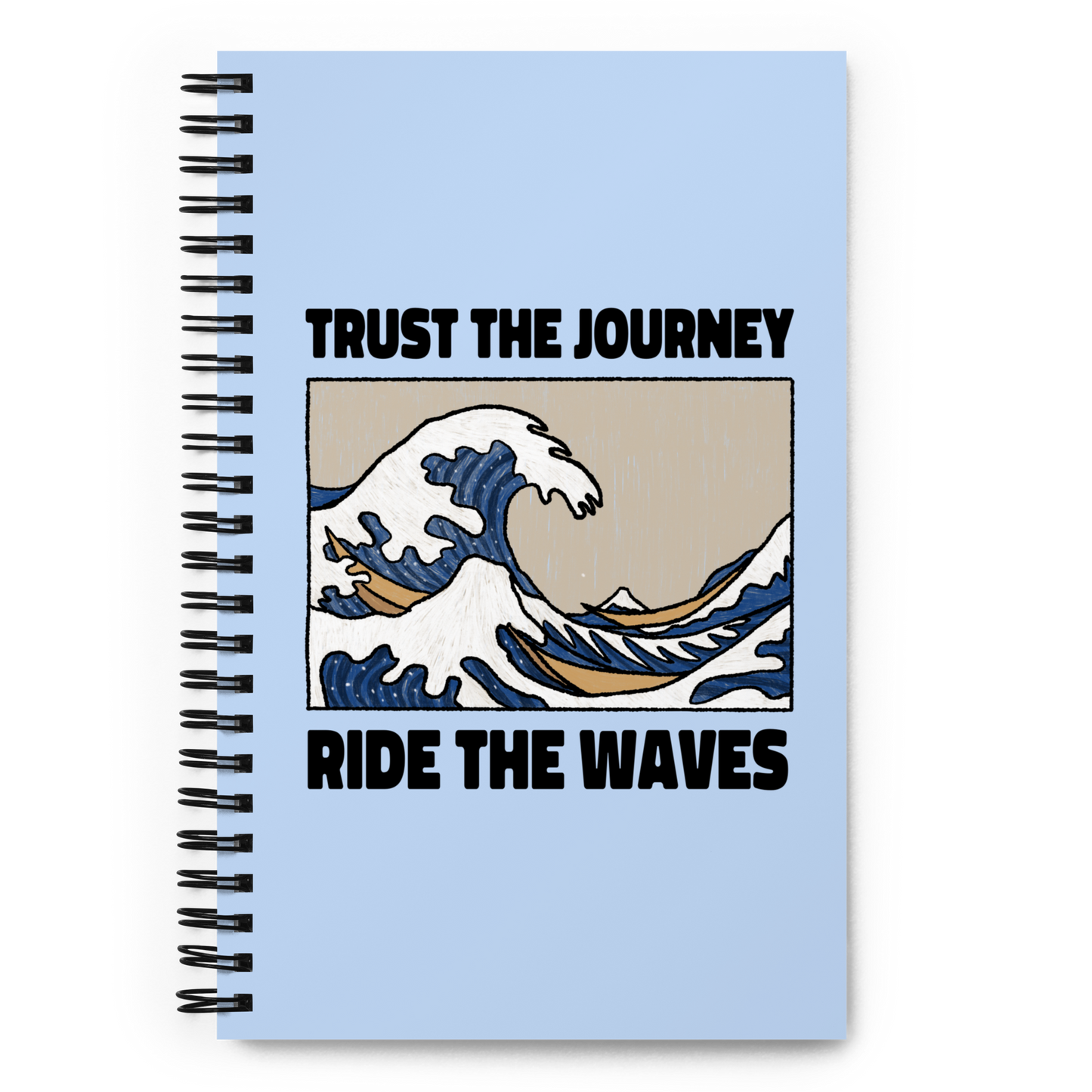 Ride the Waves spiral notebook