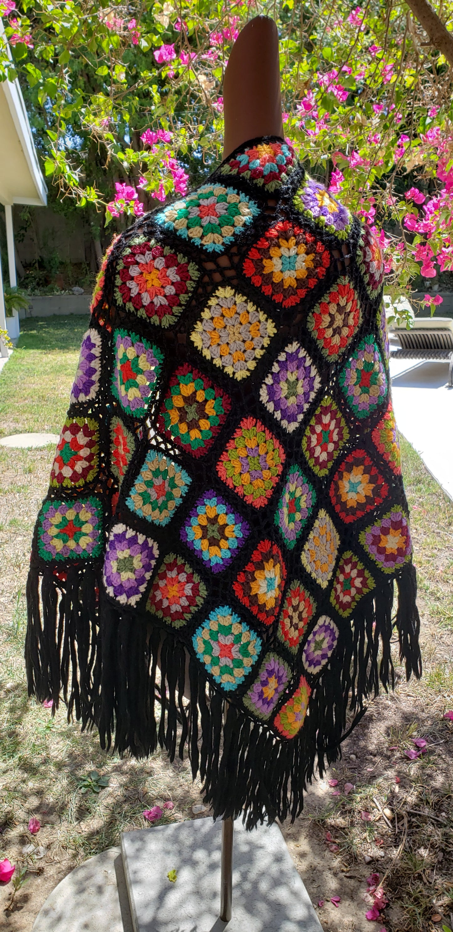 Wool Granny Square Shawl