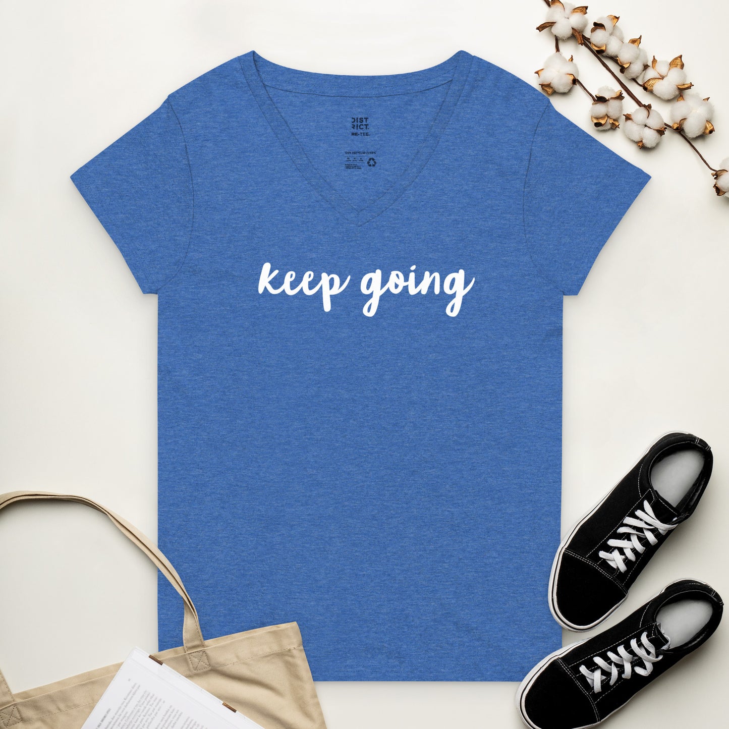 Keep Going v-neck tee