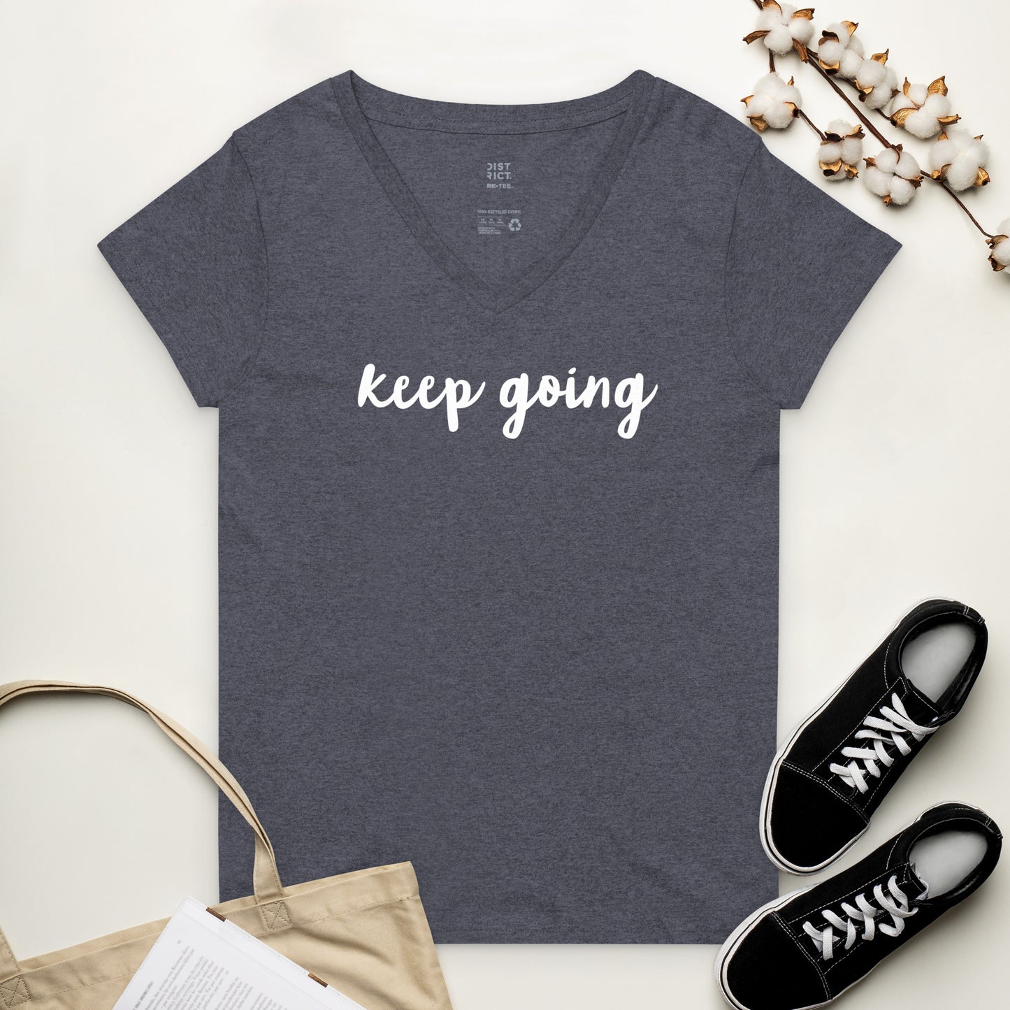 Keep Going v-neck tee